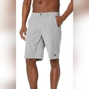 2 FOR 💲1️⃣ BILLABONG Grey Crossfire Mid Hybrid Casual Shorts Sz 36